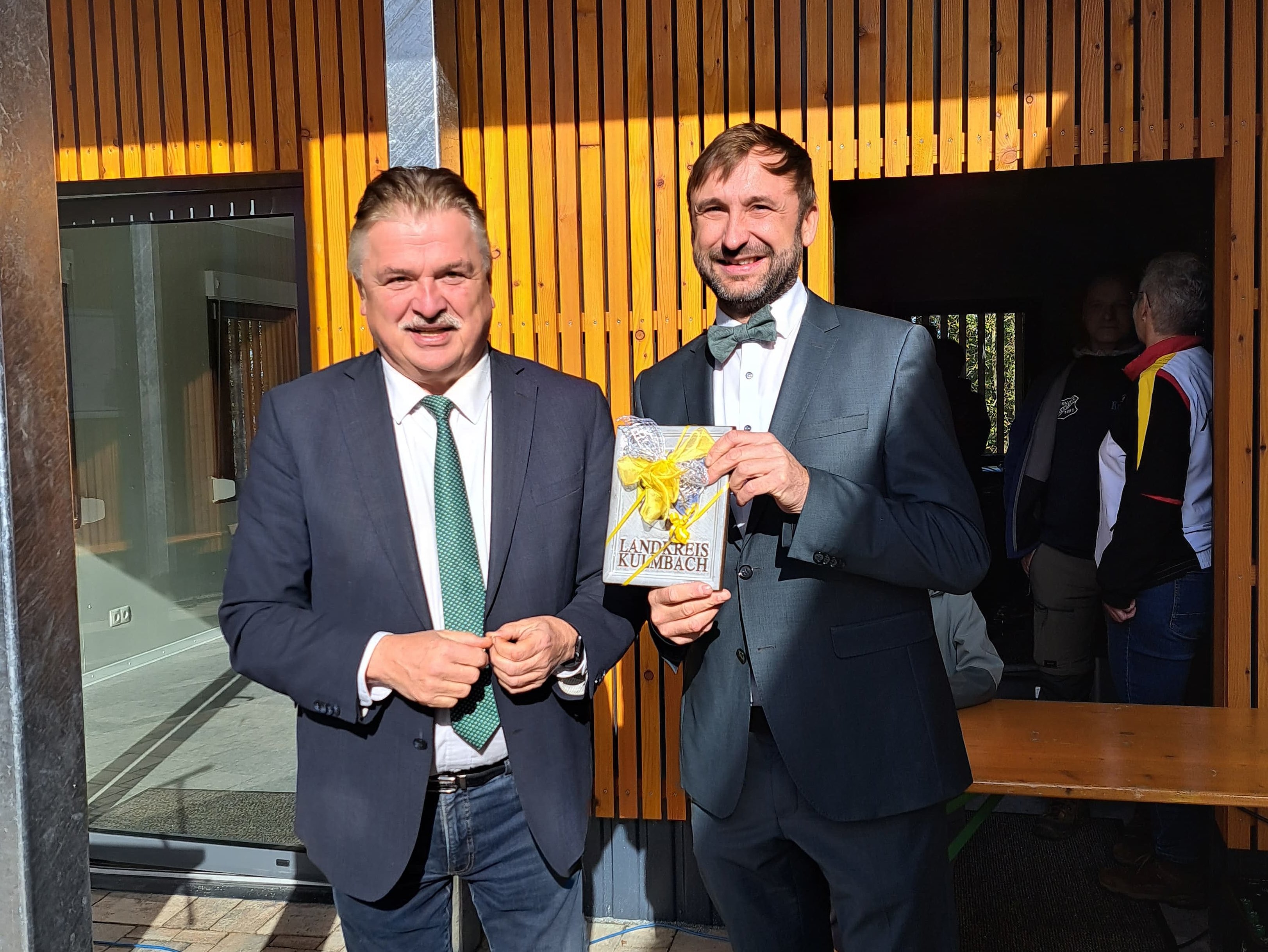 Eröffnung des Infozentrum, Bürgermeister Christian Ruppert und Landrat Klaus Peter Söllner