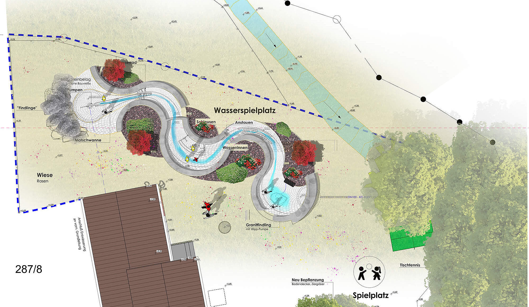 Wasserspielplatz Plan