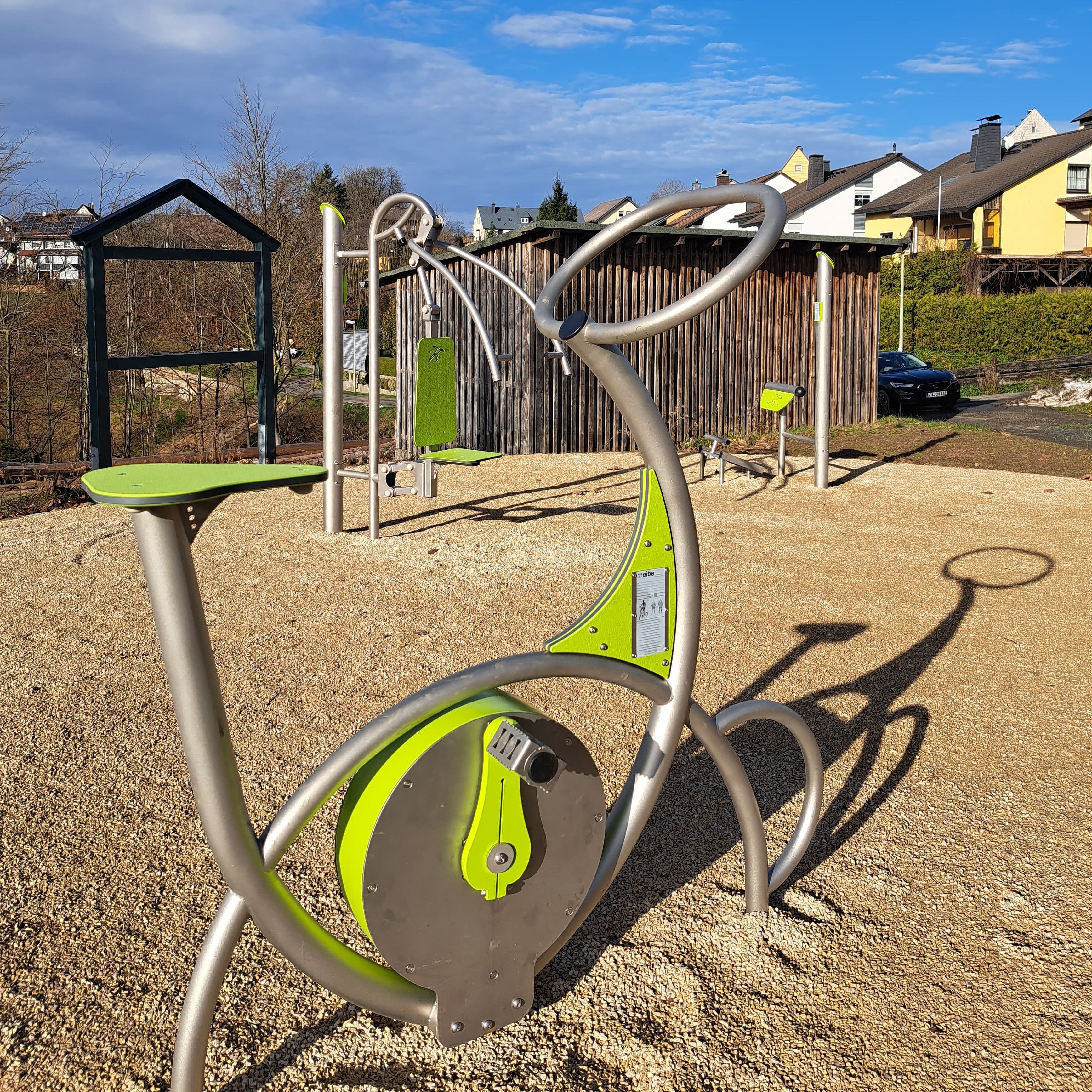 Fitnessgeräte in der Gartenstraße